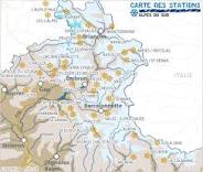 carte station de ski alpes