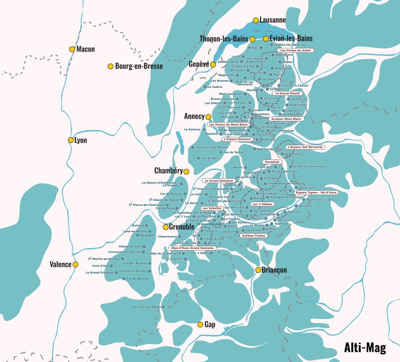 carte station ski alpes