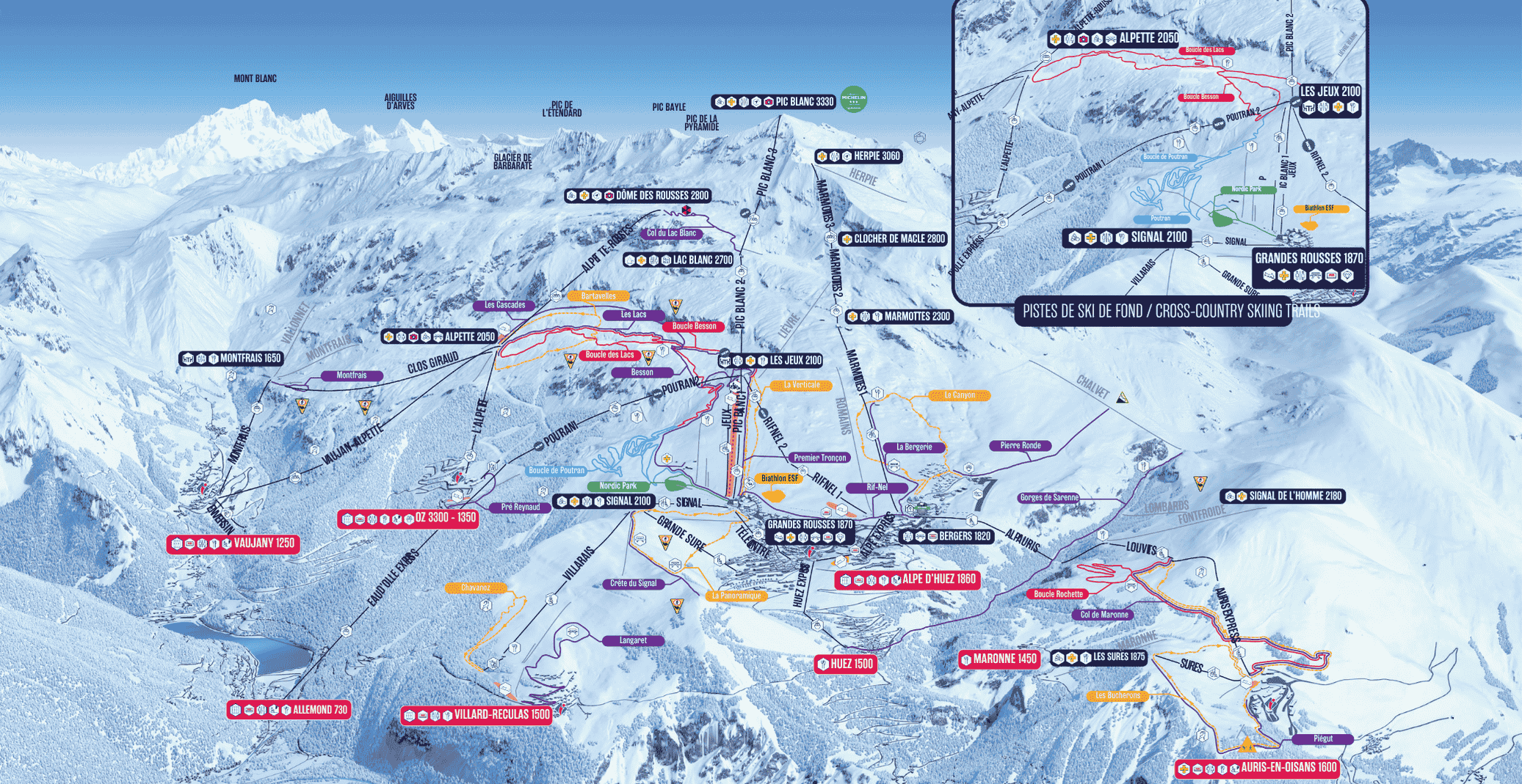 domaines skiables alpes